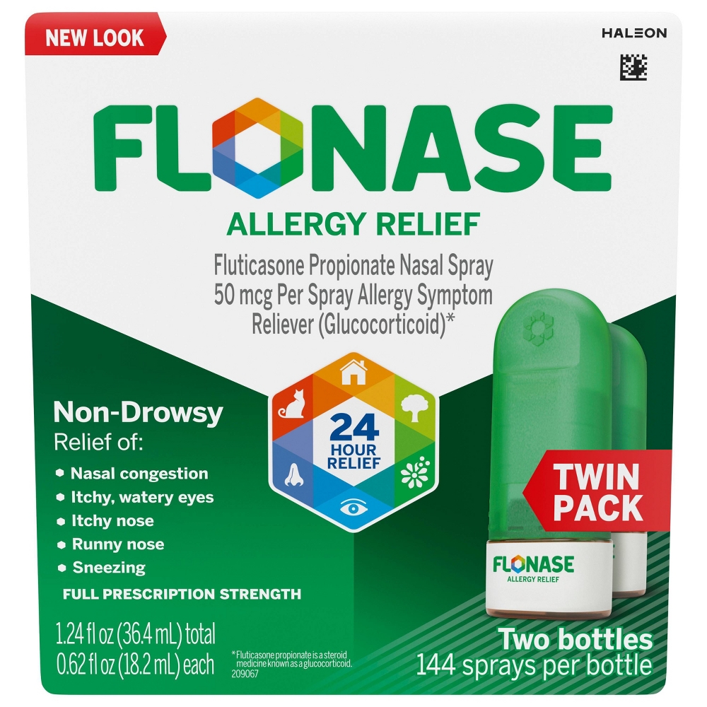 Flonase Allergy Relief Nasal Spray - Fluticasone Propionate - 1.24 fl oz