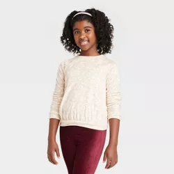 Girls' Crewneck Micro Fleece Pullover Sweatshirt - Cat & Jack™
