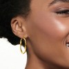 Ross-Simons Italian 18kt Gold Over Sterling Twisted Hoop Earrings - 2 of 3