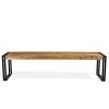 Handcrafted Reclaimed 71" Wood Bench with Iron Legs - Timbergirl - 2 of 4