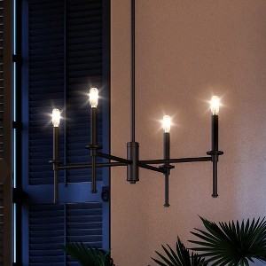 Urban Ambiance Luxury Contemporary Chandelier 10.375''H x 22.875''W,  Midnight Black Finish,  Parkes Collection, UHP4242 - 1 of 4