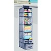 mDesign Nursery Hanging Organizer with 7 Shelves/3 Drawers, 2 Pack - Navy Blue - 3 of 4