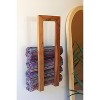 Vertical Wooden Wall Towel Rack for Bathroom Storage – 28" Tall by Kalalou - 3 of 4