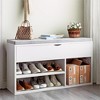 Shoe Storage Bench with Cushion, Entryway Bench with Flip-Top Storage for Hallway and Living Room - 4 of 4