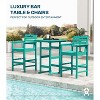 GardenJoy 3-Piece Bar Height Patio Table & Chairs Set - Outdoor Furniture for Deck, Porch, Pool - 2 of 3