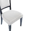 APRILSOUL35.00"Black Walnut Finish Upholstered Dining Chairs Set of 2 - Traditional Elegant Fabric Side Chairs - 3 of 4