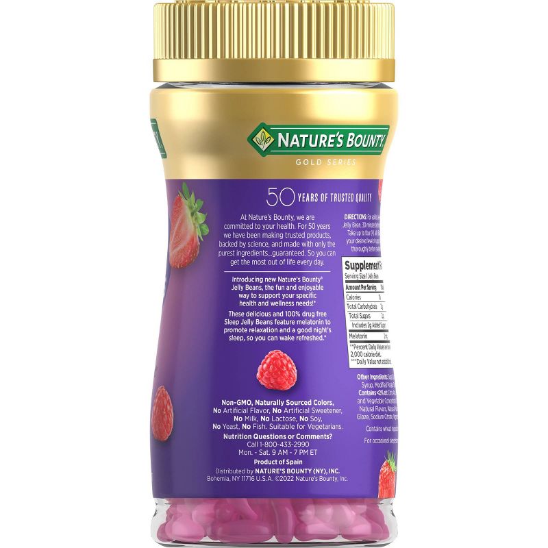 Nature&#39;s Bounty Adult Melatonin Sleep Aid Chewable Jelly Beans - Mixed Berry - 80ct, 4 of 8