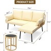 GustoWave Three-Piece L-Shaped Patio Furniture Set With Cushions And Coffee Table, Perfect For Your Patio, Garden, Balcony Or Backyard - 4 of 4
