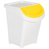 vidaXL Stackable Waste Bins with Lids 3 pcs White PP 31.7 gal - 2 of 4