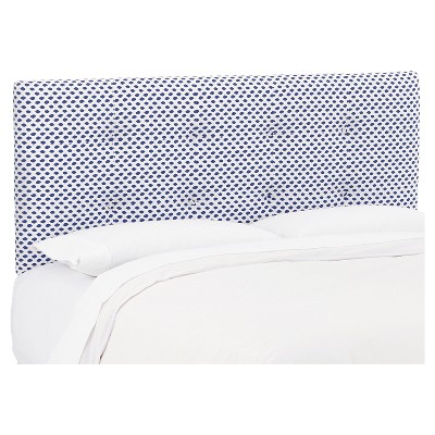 Dolce Patterned Headboard - Sahara Midnight White Flax - Queen - Skyline Furniture