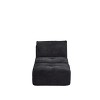 TIRAMISUBEST Memory Foam Single Floor Sofa, Modular Chaise Lounge with Ottoman, Corduroy Armless Chair with Back Pillow - 4 of 4