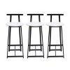 27.5" Bar Stools Set of 3,Modern Armless Bar Chairs with Metal Frame & MDF Seat for Kitchen Island Home Bar-Baofuwish - 3 of 4