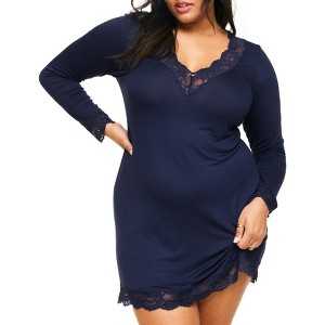 Adore Me Women's Hasina Sleepshirt Sleepwear - 1 of 4