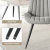 MOONMISS Modern Upholstered Dining Chairs Set of 2, with Thick Cushions,Fabric Comfy Dining Chairs with Metal Legs for Dining Room - 4 of 4