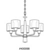 Progress Lighting Palacio 5-Light Chandelier, Vintage Gold, White Silk Shades - 4 of 4