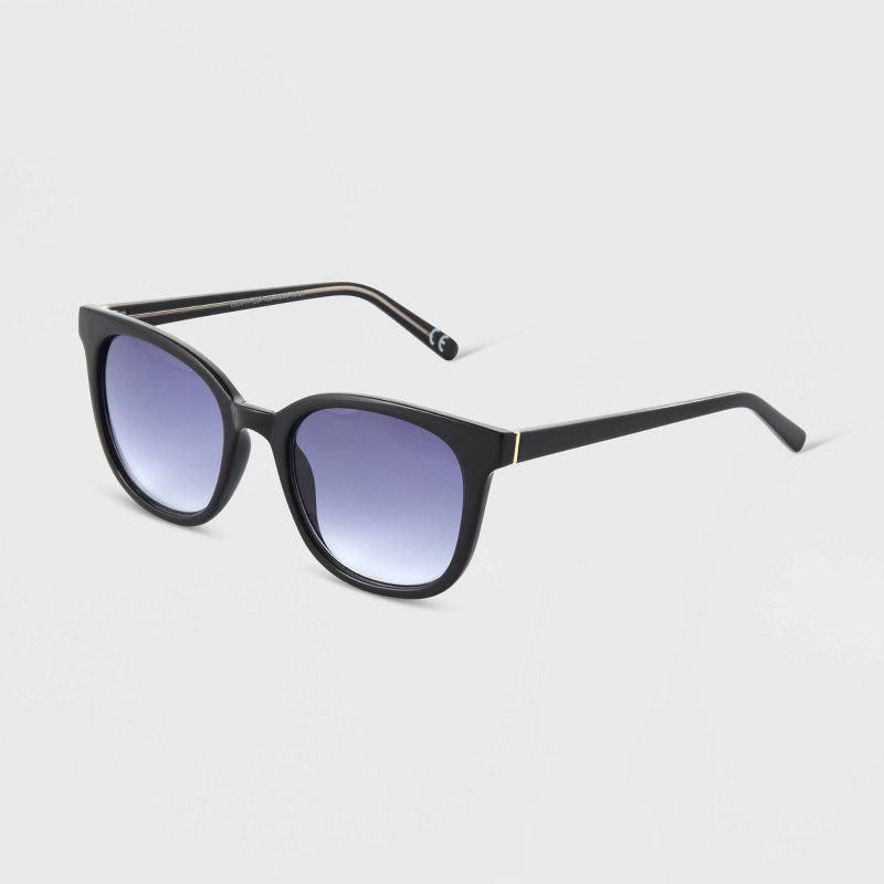 Women&#39;s Crystal Plastic Square Sunglasses - Universal Thread&#8482; Black, 4 of 6