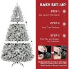 Vivatrees 6/7.5 Ft Prelit Artificial Christmas Tree, Snow Flocked, 15 Lighting Modes with Multi Colors, Metal Stand, Xmas Tree for Decor - 3 of 4
