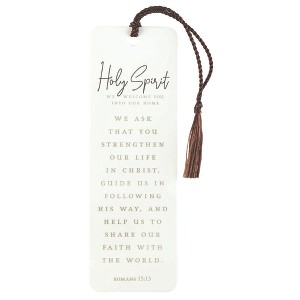 Dicksons We Welcome You Into Our Home Woodgrain Finish White 6 x 2 Paper and Tassel Tassel Decoration Bookmark Pack of 12 - 1 of 2