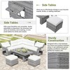 Whisen Outdoor Furniture Set Patio Rattan Furniture Set with an Adjustable Table, Recliners with Extendable Side Tables - 4 of 4