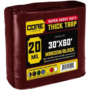 Core Tarps Heavy Duty 20 Mil Tarp Cover, UV Resistant, Rip Proof for Roof, Camping, Patio, Pool, Boat - 1 of 4
