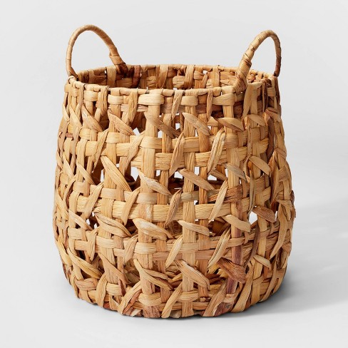 Woven Natural Decorative Cane Pattern Small Basket - Threshold™ - image 1 of 3