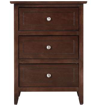 Passion Furniture Daniel 3-Drawer Nightstand (25 in. H x 19 in. W x 15 in. D)
