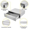 Outdoor Kitchen Drawers, Stainless Steel BBQ Drawer with Divider - Built-in Flush Mount for BBQ Islands - 3 of 4
