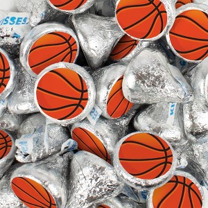 Hershey's Kisses Basketball Candy Party Favors Milk Chocolate (100 Pcs) - 1 of 1