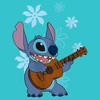 Girl's Lilo & Stitch Floral Ukulele Dance T-Shirt - 2 of 4