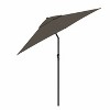 9' x 9' Steel Market Polyester Patio Umbrella with Crank Lift and Push-Button Tilt Taupe - Astella - image 2 of 4