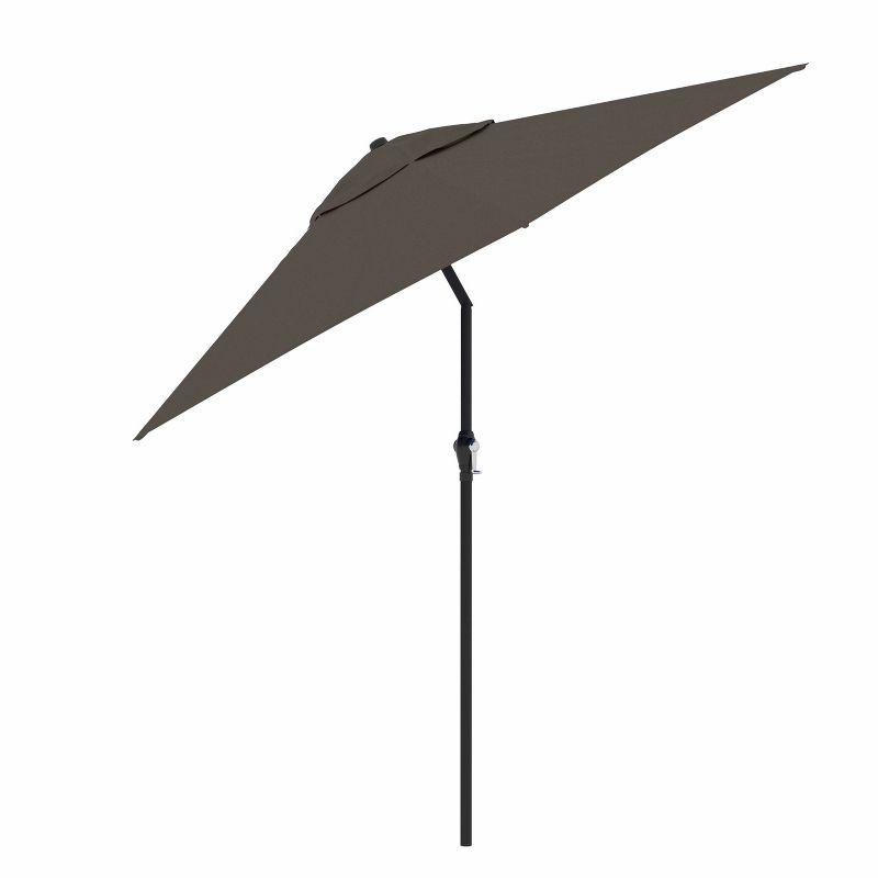 9&#39; x 9&#39; Steel Market Polyester Patio Umbrella with Crank Lift and Push-Button Tilt Taupe - Astella, 2 of 7