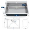 Kitchen Sink, 30 Inch Brushed Nickel Topmount Kitchen Bar Sink - 2 of 4