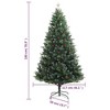 vidaXL - 70.9" Artificial Hinged Christmas Tree with Red Berries - Lifelike PE Tips, Sturdy Metal Stand - Reusable Xmas Déco - 4 of 4