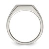 Black Bow Jewelry Men's 13mm Stainless Steel & Black Enamel Grooved Tapered Signet Ring - 2 of 4