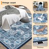 Modern Geometric Trellis Washable Area Rug - Non-Slip Low-Pile Indoor Carpet for Living Room, Bedroom, Dining Room & Office - 4 of 4