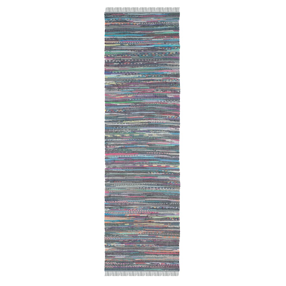 2'3inx10' Runner Solid Woven Aqua - Safavieh