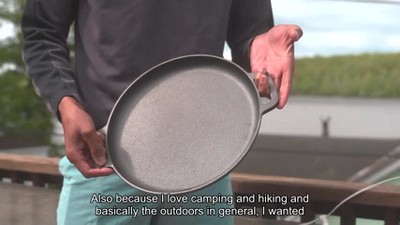 Bruntmor 16'' Black Pre-Seasoned Cast Iron Skillet with Dual Handles