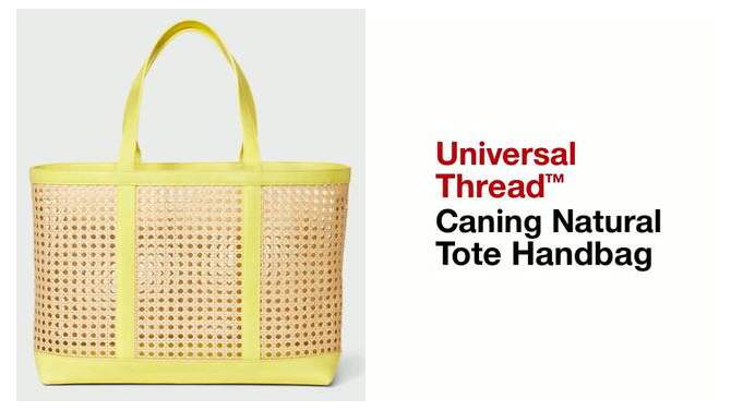 Caning Natural Tote Handbag - Universal Thread™, 2 of 15, play video