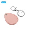 Unique Bargains PU Leather Keychain Holder ID Key Cards Key Fobs with Rings 2 Pcs - 3 of 4