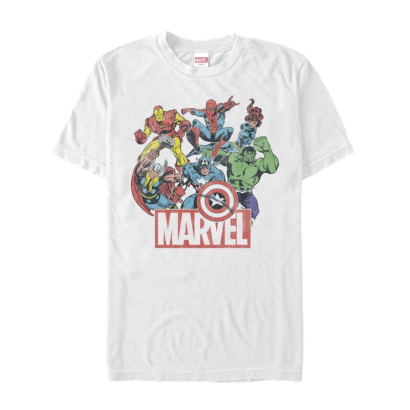 Men's Marvel Classic Hero Collage T-Shirt, 1 of 4