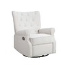 SECOND STORY HOME Alice Wingback Swivel Recliner Accent Chair- Cream Boucle - image 2 of 4