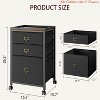 26.3" H 2/3 Drawer File Cabinet, Rolling File Cabinet Under Desk, Mobile File Cabinets for  for Letter Size File Folders - 3 of 4