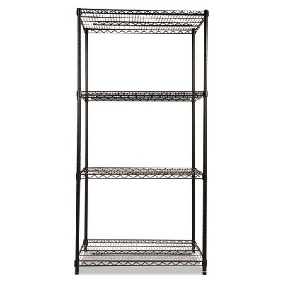 Black 36" x 24" x 72" Wire Shelving Unit