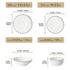 vancasso 16-Piece Black-Trim White Curved Edge Ceramic Set - Modern Contrast Design for 4 - 2 of 4