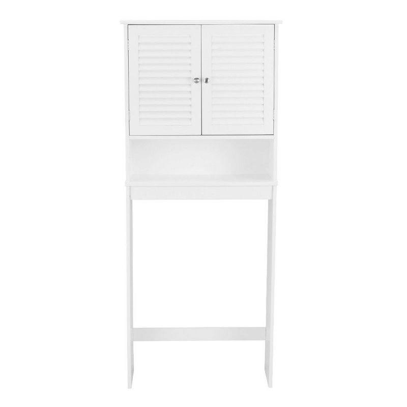 Costway Bathroom Space Saver Over The Toilet Shelved Storage Cabinet Organizer White, 4 of 8