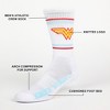 Wonder Woman Blue and Red Striped Mens Athletic Crew Socks - 2 of 4