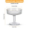 6PCS Pack Elegant Ribbed Martini Glasses - Vintage Coupe Glasses for Cocktails & Desserts - 3 of 4
