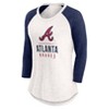 MLB Atlanta Braves Women's White 3/4 Sleeve Fashion T-Shirt - 2 of 3