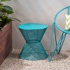 MOEPISY Patio End Table Iron Teal - 4 of 4