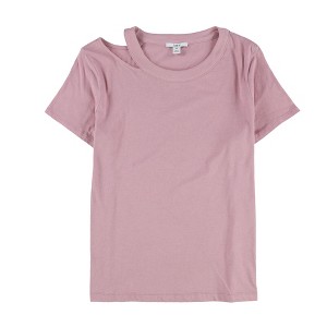 bar III Womens Cutout Basic T-Shirt, Pink, X-Large - 1 of 2